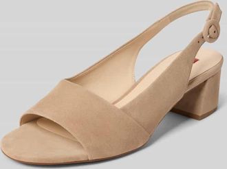 Högl Sandalette mit Blockabsatz in Taupe, Größe 39