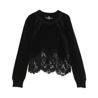Ermanno Scervino C&aacute;rdigan de encaje - Knitwear - Mujer - Negro - 2XS