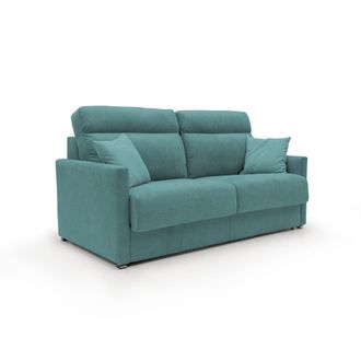 Divani.Store Divani.store - Margot Sof&aacute; Cama Convertible En Tela Suave Impermeable 156 Cm (mat.120x197) Azul Petr&oacute;leo
