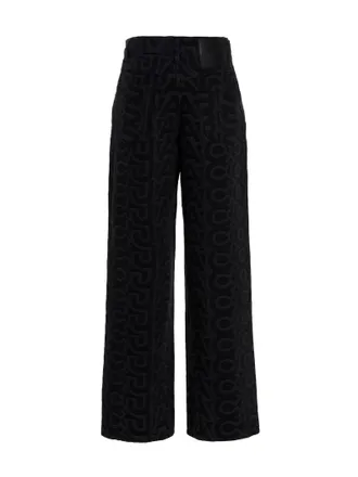 Marc Jacobs Monogram Cotton-Blend Jeans - Black