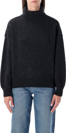 Sessun Grey Wool Turtleneck Sweater