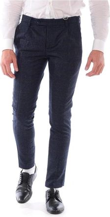 Daniele Alessandrini Jeans - Heren - Slim Fit Broeken - Blauw - XS - Wol - Broeken