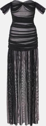 Norma Kamali Walter Pickleball off-shoulder gown