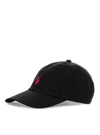Polo Ralph Lauren Boys Baseball Cap Logo Black Cotton Hat