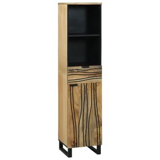 Berkfield Home Bathroom Cabinet 38x33.5x160 cm in Solid Mango Wood in Beige