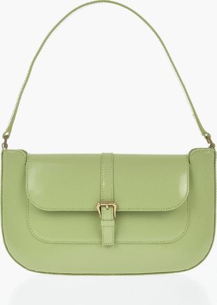 by FAR Leather Shoulder Bag MIRANDA With Gold Buckle By Far
