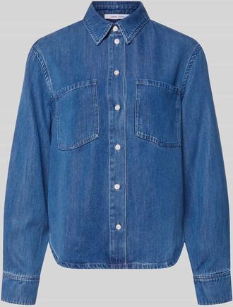 Sams&oslash;e & Sams&oslash;e Jeansbluse mit Brusttaschen Modell SABEXY in Blau, Gr&ouml;&szlig;e XL