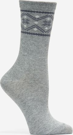 Cole Haan Womens Fairisle Dress Crew Socks - Grey