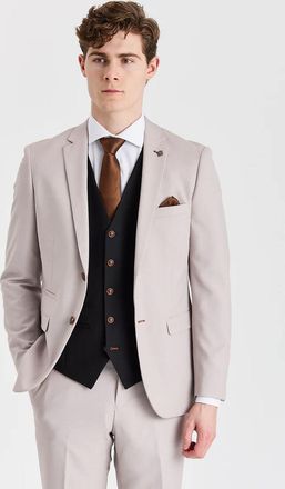 PAUL ANDREW 3 Piece Textured Suit with Contrast Waistcoat
