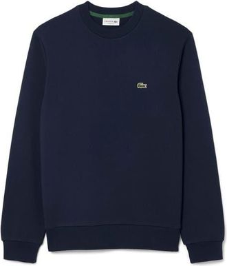 Lacoste Lightweight Cotton Fleece Crewneck Sweatshirt in Navy Blue at Nordstrom, Size 6