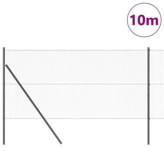 Berkfield Home Hexagon Fence Grey 1.4x10 m Steel