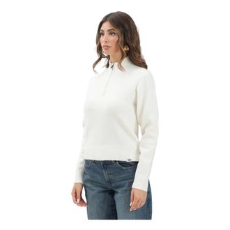 Dickies Ruston QZ Jumper - female - Dickies - Turtlenecks - White - S - Knitwear