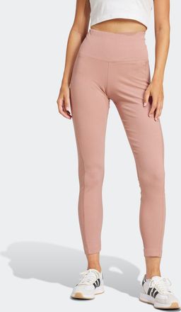 adidas Trainingstights ADIDAS SPORTSWEAR ALL SZN RIB HIGH-WAIST 7/8-LEGGINGS, Damen, Gr. XXL, N-Gr, rosa (warm clay), Obermaterial: 45% Baumwolle, 45% Viskos