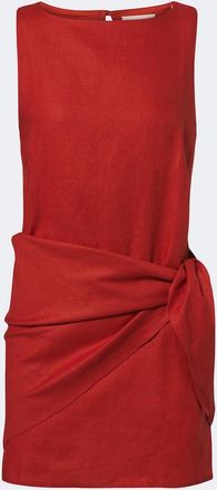 Faithfull The Brand Souline belted linen minidress
