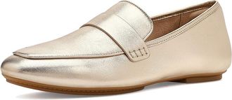 FitFlop Delicato Soft Metallic-Leather Loafers Womens Flat Shoes Platino : 8.5 M (B)