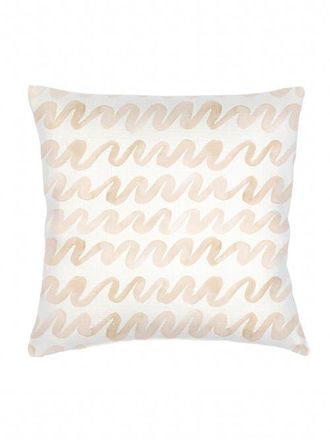 Anaya with Love Watercolor Waves Linen Pillow with Down Alternative Insert in Beige at Nordstrom, Size 2Ft 0In X 2Ft 0In