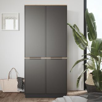 Vicco Armario De Ropa Betti, Antracita, 82 X 179 Cm Con 4 Puertas