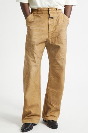 Fear of God Relaxed Straight Leg Cotton Canvas Utility Pants in Washed Canyon Washed Canyon at Nordstrom, Size 31