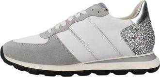 Geox D Spherica Vseries Sneakers - Dames - Sneakers - Grijs - 36 EU - Leer - Schoenen