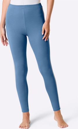 Feel Good Dehnbund-Hose FEEL GOOD, Damen, Gr. 36/38, Normalgr&ouml;ssen, mittelblau, 95% Baumwolle, 5% Elasthan, unifarben, Hosen Dehnbund-Hose
