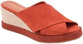 André Assous Filo Sole Motion Espadrille Wedge Slide Sandal in Brick at Nordstrom Rack, Size 7