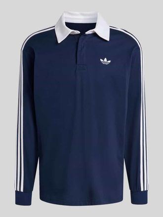 adidas Originals Regular Fit Rugbyshirt aus reiner Baumwolle in Marine, Gr&ouml;&szlig;e XXL