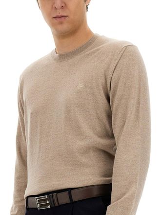 Etro Logo-Detailed Wool Sweater - Beige