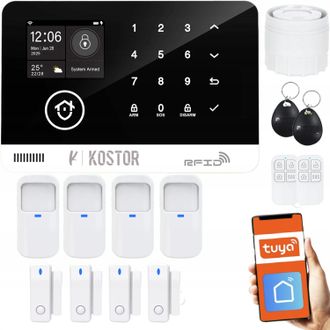OEM Sistema De Alarma Inal&aacute;mbrico Gsm Y Wlan Kostor Serie Sad005c Con Aplicaci&oacute;n Tuya