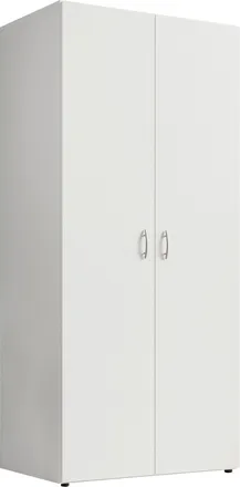 CARRYHOME Drehtürenschrank, Weiß, Holzwerkstoff, 1 Fächer, 81x177x51 cm, Schlafzimmer, Komplette Schlafzimmer und Serien, Schlafzimmerserien