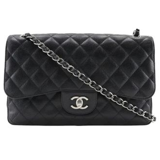 Chanel Tweedehands leren schoudertassen - Dames - Pre-owned - Zwart - Maat: ONE Size Leer