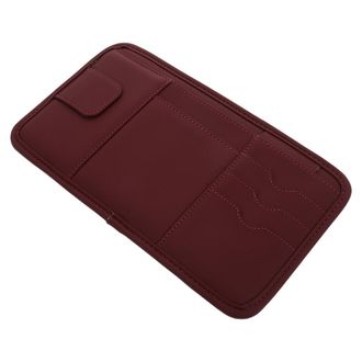 OEM Set Di 5 Clip Organizer Per Occhiali In Similpelle Rossa, Pratico Da Fissare Alla Visiera