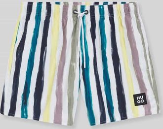 HUGO BOSS Badeshorts aus schnell trocknendem Material in Petrol, Gr&ouml;&szlig;e XXL