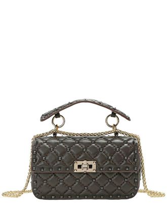 Tiffany & Fred Quilted & Studded Sheepskin Crossbody