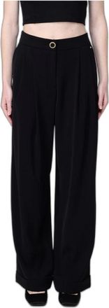 A|X Armani Exchange Wijde broek - Dames - Broeken - Zwart - Maat: M Poliester