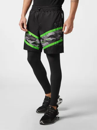 Plein Sport Pantaloni jogging skinny in tessuto tecnico stretch con motivo camouflage