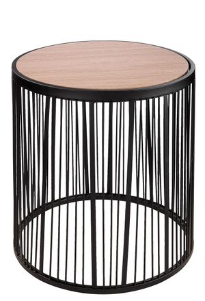 Schubiger M&ouml;bel Beistelltisch Stripes, Schwarz H: 45 cm