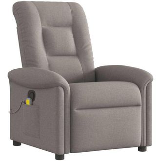 vidaXL Vidaxl - Sill&oacute;n De Masaje Reclinable De Tela Gris Taup&eacute;