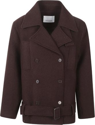 Frankie Shop Pea brushed coat - women - Wool - S - Brown