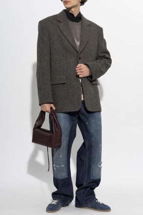 Maison Margiela Blazer With Open Lapels, Mens, Grey
