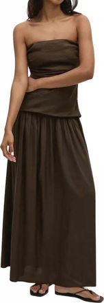 Faithfull The Brand Miro Maxi Dress In Dark Brown