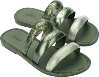 Melissa Eclipse Slide Sandal in Glitter/Green at Nordstrom Rack, Size 10