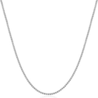Pompeii3 3.92Ct 25 Diamond Tennis Womens Necklace 14k White Gold Lab Grown Size: X-Large