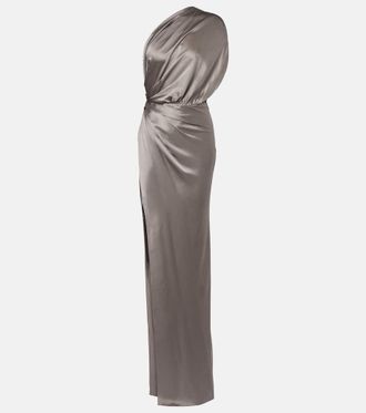 The Sei Draped silk satin gown