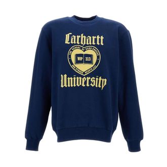 Carhartt Work in Progress Carhartt Wip, Sweatshirts, male, Blue, Size: M Schooling Sweat