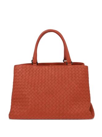 Bottega Veneta Intrecciato leather tote bag - Oranje