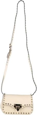 Valentino Pre-owned Cross Body Bags, female, Beige, Size: ONE SIZE Pre-owned Leather shoulder-bags