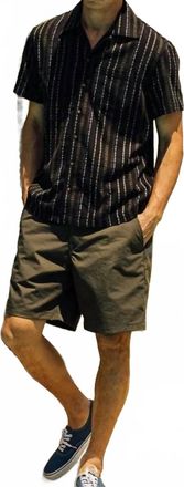HIROSHI KATO Scoop Shorts In Military Green Taslan