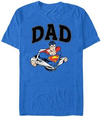 Superman Mens Superman My Super Dad T Shirt in Royal Blue Heather at Nordstrom, Size Xxx-Large