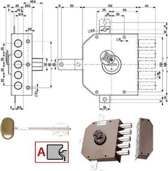 Majestic Cerradura Sic.qu&iacute;ntuple.derecha Dm 20540 Mottura