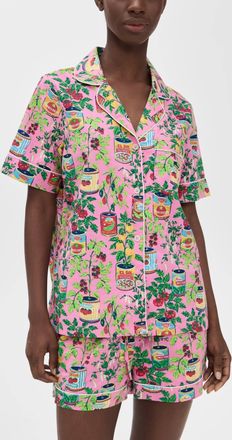 Printfresh Kitchen Garden Pajama Shorts In Rose